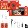 Mini Keychain Digital Camera, 1440P Video, 2MP Photos, 16GB Card, Type C by Dienspeak