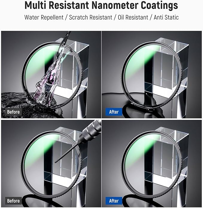 NEEWER 67mm MC UV Protection Filter 24 Layer Multi Resistant Nano Coatings/HD - Image 6