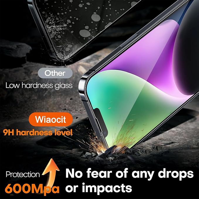 Wiaocit 3 Pack Tempered Glass Screen Protector - Image 3