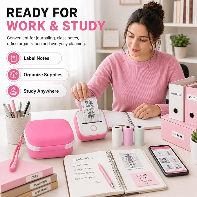 ANKHOH Label Maker Case for Memoking T02/ for Phomemo M02/ M02S/ M02 Pro/ Q30S/ - Image 9