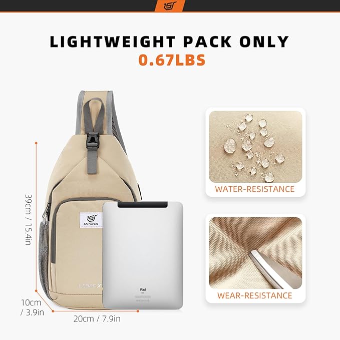 SKYSPER Sling Bag RFID Crossbody Sling Backpack Cross Body Shoulder Bag Travel - Image 5