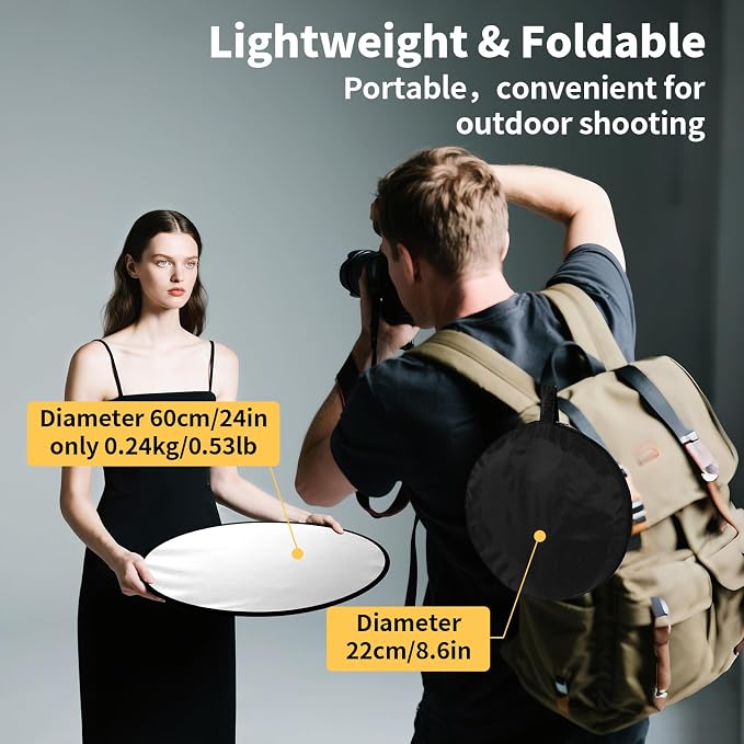 24/32/43/52in Reflector Photography, 5 in 1 Light Diffuser - Image 4