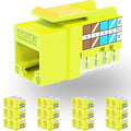 Rapink RJ45 Keystone Jack Cat6 10G Support, Keystone Jacks UTP 25 Pack by Rapink