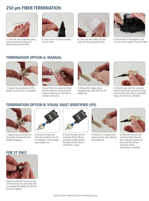 AFL Fast-SC-SMAU SM SINGLEMODE 0.9MM/0.25MM Fiber Connectors - Image 6