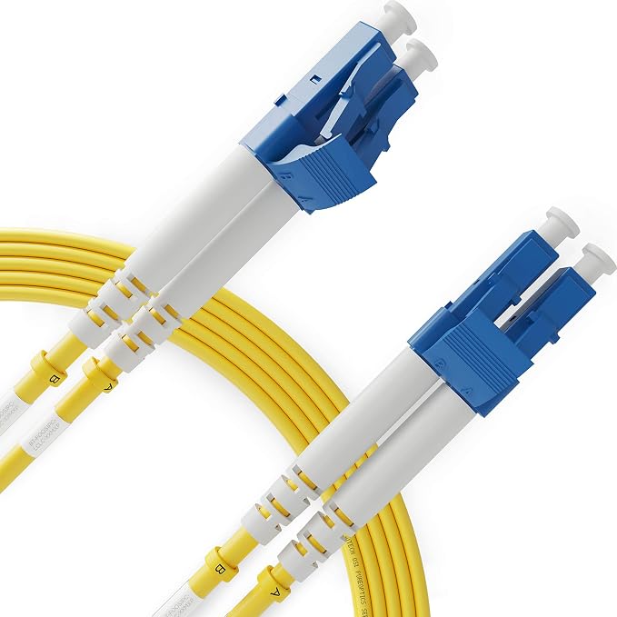 BEYONDTECH 15m LC to LC Fiber Patch Cable – UPC Single-Mode Duplex Fiber Optic by Beyondtech