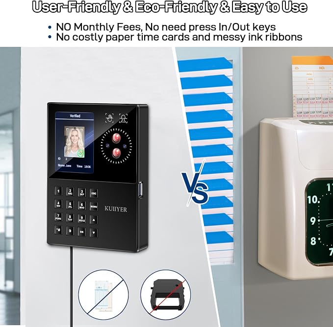 KUIIYER 3 in 1 Employees Time Clocks - Image 4
