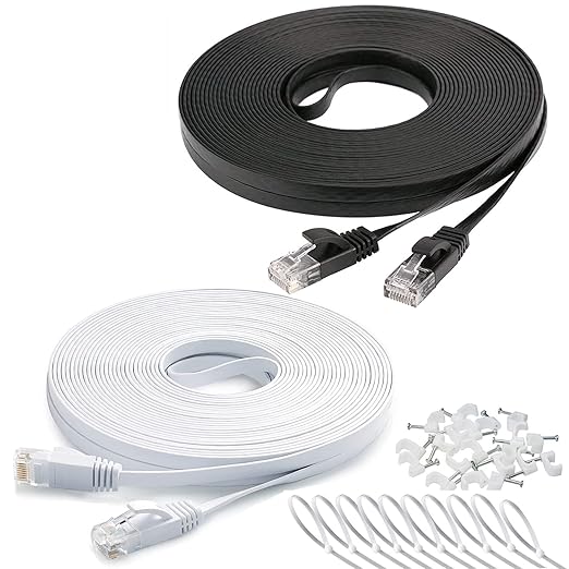 DAYEDZ Cat 6 Ethernet Cable 50ft 2 Pack LAN Cable Faster Than Cat5e/Cat5 by DAYEDZ