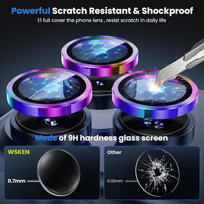 WSKEN for iPhone 17 Pro/iPhone 17 Pro Max Camera Lens Protector - Image 3