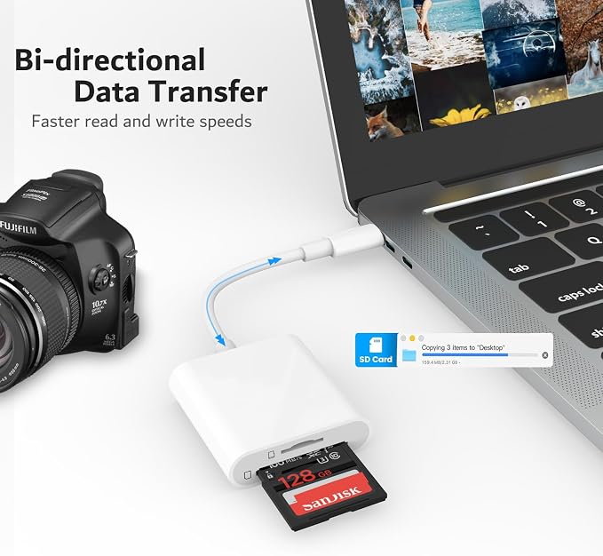 SD Card Reader USB C for iPhone 17/16/15 Series, AIDOUBARA Memory Card Reader - Image 4