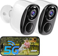2Pack 5G&2.4G Security Cameras Wireless Outdoor, 2K Camera by ELECCTVSecurity
