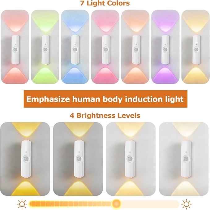 STHF 4 Pack Rechargeable Smart LED Motion Sensor Ambient Light, Auto-On - Image 2