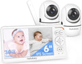 HelloBaby Baby Monitor with 2 Cameras, World First 6" IPS Split Screen by HelloBaby