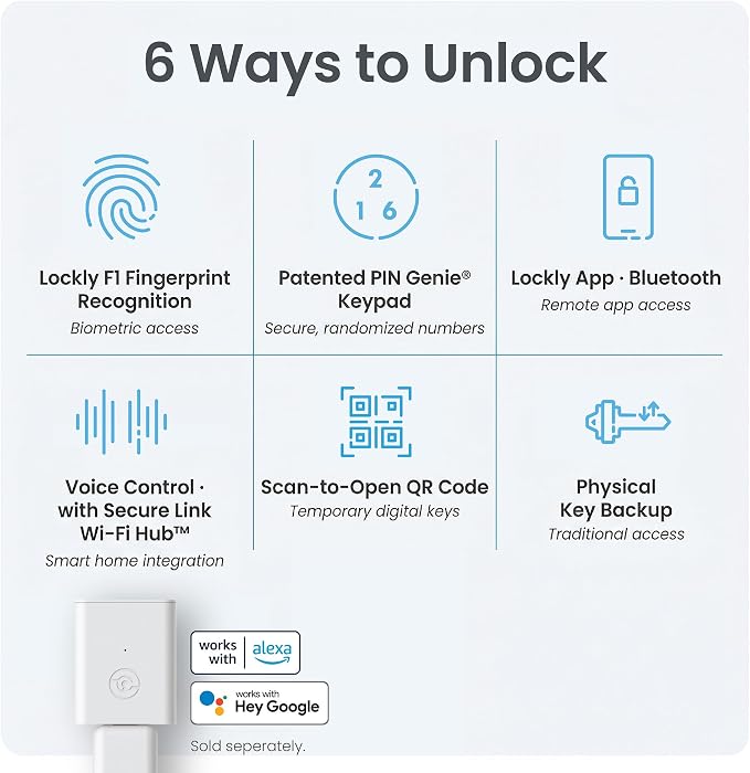 Lockly Secure Plus, Keyless Entry Door Lock, Smart Locks - Image 6