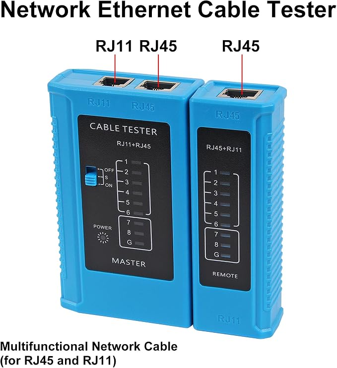 2Pcs LAN Cable Tester RJ45 RJ11 RJ12 Network Ethernet Tester - Image 2