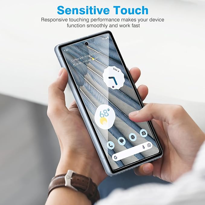OMOTON Screen Protector for Google Pixel 7A 5G, 3 Pack Tempered Glass & Camera - Image 8