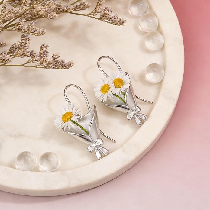 Wearable Flower Vase Necklace for Women, DIY Flower Bouquet Pendant Floral - Image 5