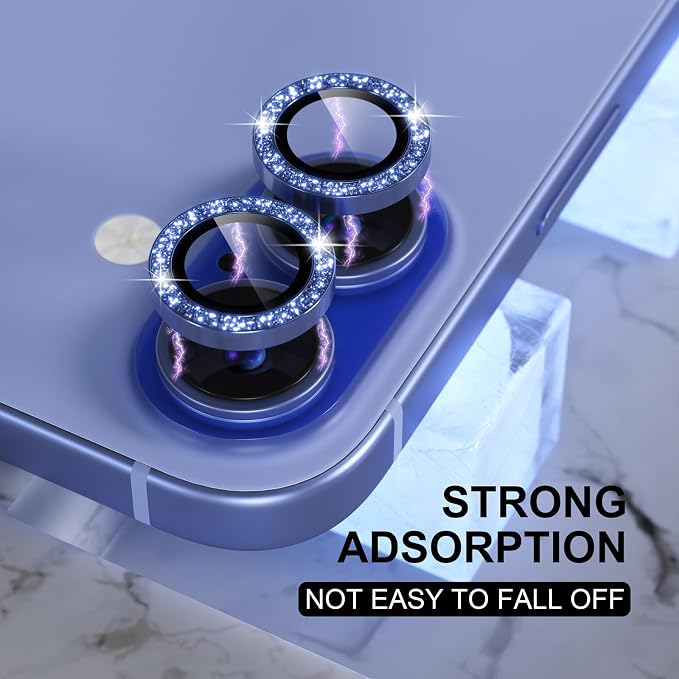 Choiche Compatible for iPhone 16 /iPhone 16 Plus Camera Lens Protector Bling - Image 6