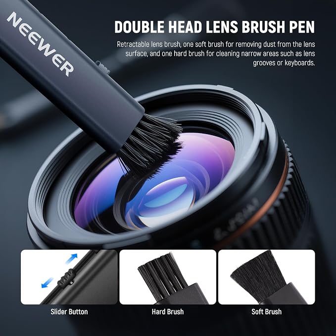 NEEWER 16 in 1 Camera Lens Cleaning Kit, Brush + Air Blower + Cleaning Swab - Image 3
