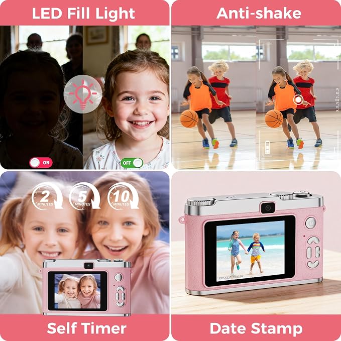 Upgrade Kids Selfie Camera, HD Digital Video Cameras - Image 6