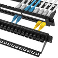 24-Port Cat6 Patch Panel - 10G Ready Rack-Mountable 1U Network Panel by FiberOpticalAccessories