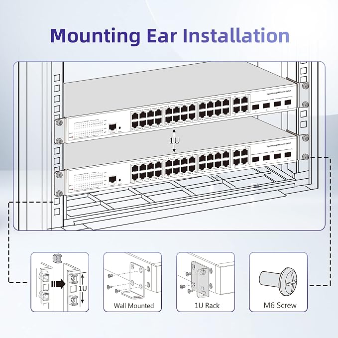 Rack Mount Kit Universal 1U Rack Ears - Image 5