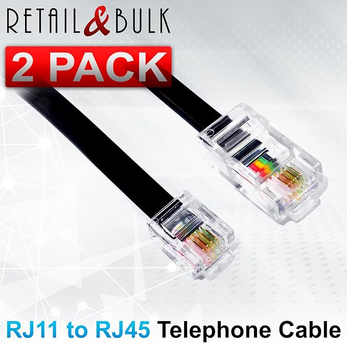 3 Feet RJ11 6P4C to RJ45 8P4C Telephone Cable - Image 4