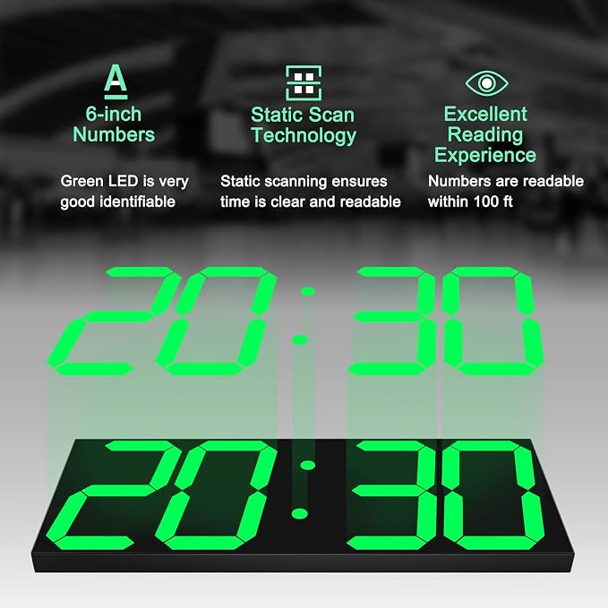 CHKOSDA LED Large Digital Wall Clock, Oversize Wall Clock - Image 5