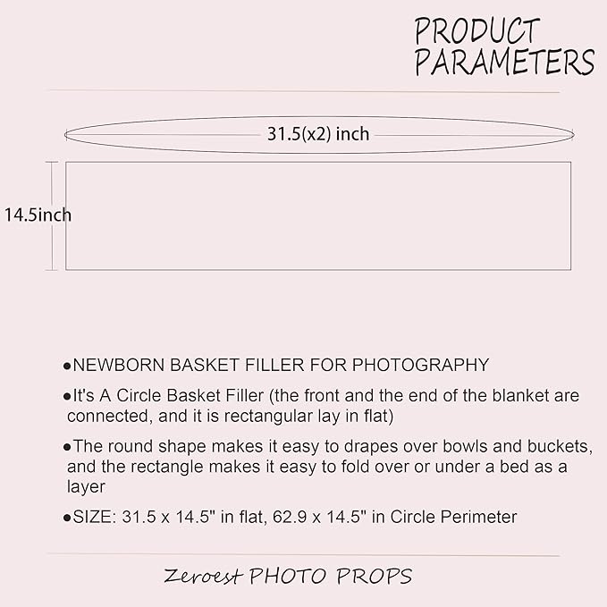 Zeroest Baby Photography Props Basket Braid Wool Wrap Newborn Photo Shoot - Image 2
