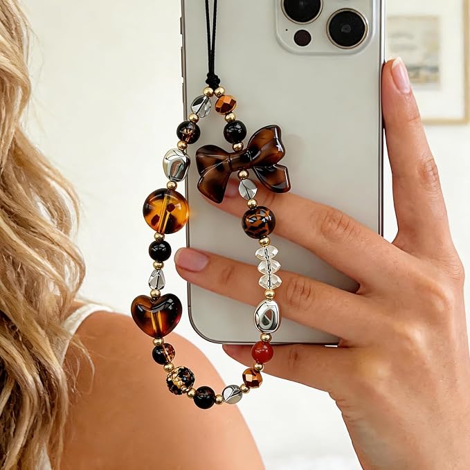 Cute Beaded Camera Wrist Strap for Phone, Digital Camera Charm Lanyard - Image 2