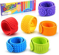 Sensory Fidget Toys for Kids: Textured Silicone Slap Bracelets 6 Pack, Stress by KLT