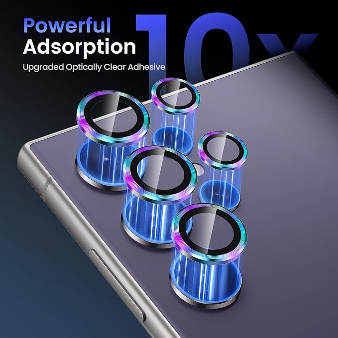 Tensea (3+2PCS for Samsung Galaxy S24 Ultra 5G Camera Lens Protector, 9H - Image 6