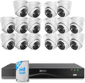 ZOSI 32 Channel 4K PoE Security Camera System, 16x 8MP Outdoor Indoor Cameras by ZOSI