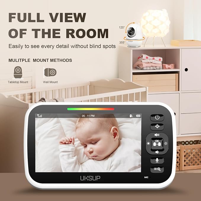 UKSUP Baby Monitor with Camera and Audio- Video Baby Monitor with 960ft Long - Image 2