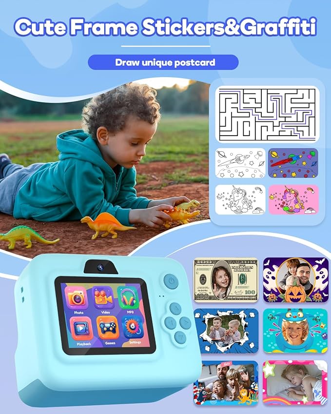 Dylanto Kids Camera Instant Print, 1080P Kids Instant Cameras that Print Photos - Image 3