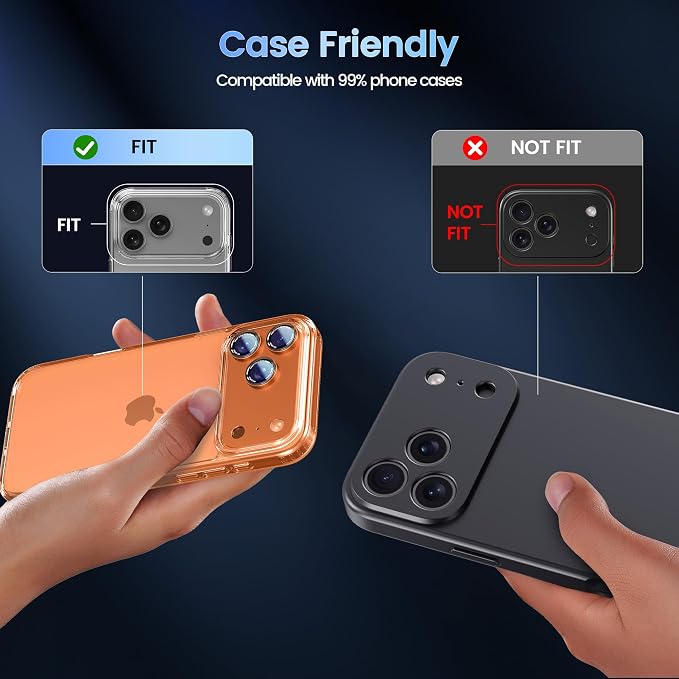 CACOE Camera Lens Protector for iPhone 17 Pro Max - Image 7