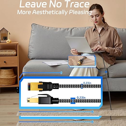 Cat 8 Ethernet Cable 75FT, High Speed Internet Network Cable - Image 6