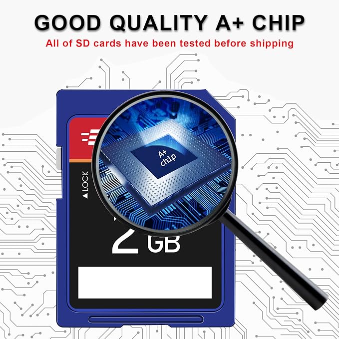 EASTBULL 5-Pack of SD Card 2GB Class 6 SD Card U1 V30 SDHC Memory Card 5-Pack - Image 2