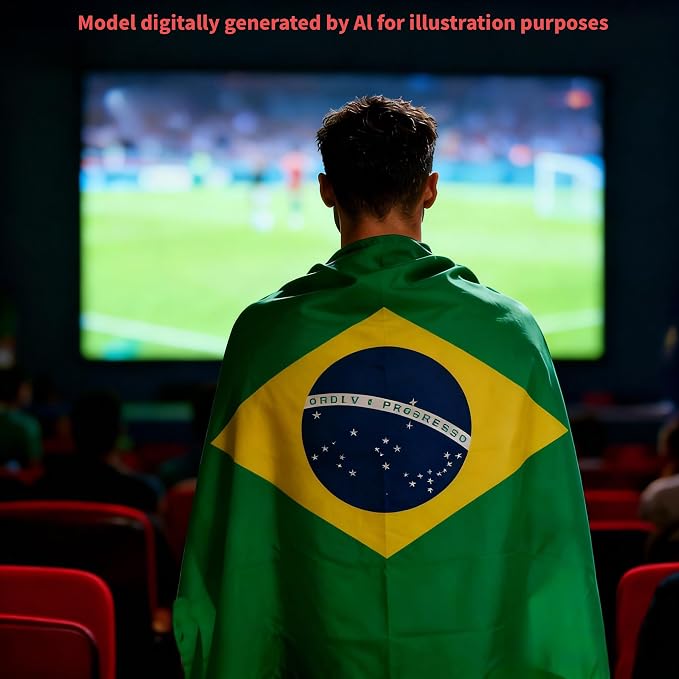 Brazil Flag Cape Cloak Costume, Wearable Brazil Flag Costume, Be Suitable - Image 4