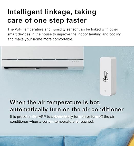 WiFi Temperature Humidity Sensor: Indoor Thermometer Hygrometer - Image 6