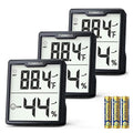 3 Pieces Digital Hygrometer Indoor Thermometer Humidity Meter by FUMMDUS