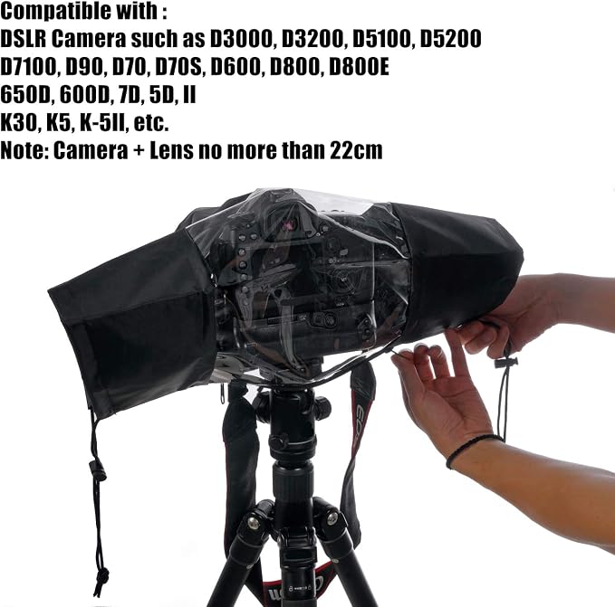 Camera Rain Cover Professional Waterproof Nylon Sleeves DSLR Camera Rain Cover - Image 5
