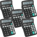 5 Pack Calculator Bulk, 12 Digits Calculators Desktop by YesBes