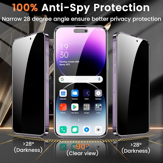 Lesakit 3+3 Pack Privacy Screen Protector - Image 3