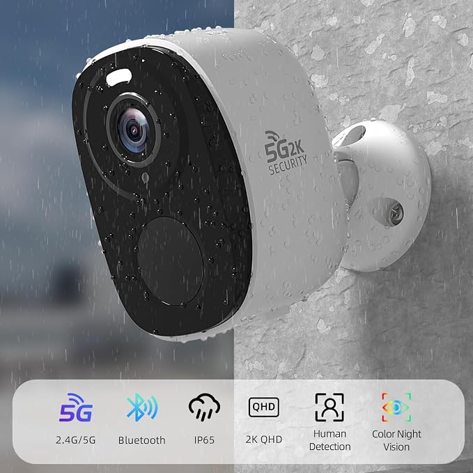 Rraycom 4 Pack 2K Security Cameras Wireless Outdoor, Battery Powered - Image 2