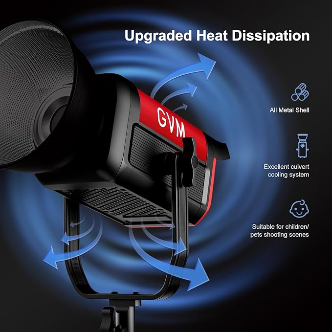 GVM 200W LED Video Light, PRO SD200B Photography Lighting Kit - Image 6