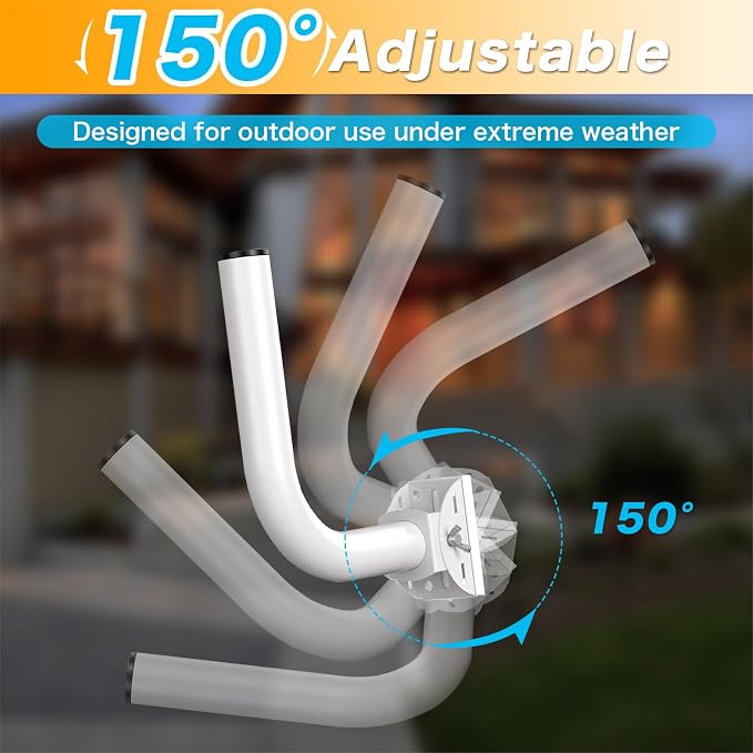 Networks Pole Mount Bracket, Universal 150° Adjustable Pole & Wall Mount - Image 4