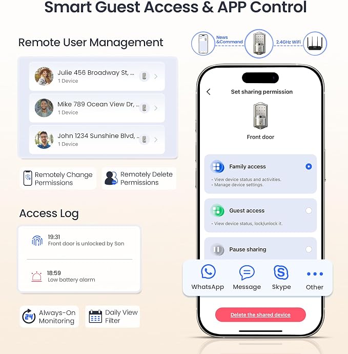 Veise VE027-K Built-in WiFi Smart Lock - Image 10