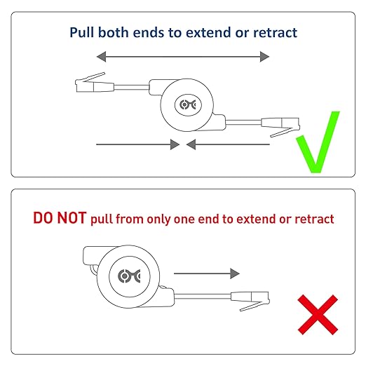 Cable Matters 2-Pack Retractable Ethernet Cable 3ft Supporting 10/100/1000 Mbps - Image 6