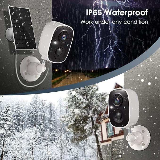 GMK Solar Security Camera Wireless Outdoor, - Image 3