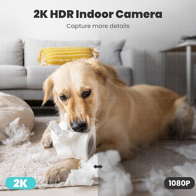 litokam 2K Indoor Camera, 360 Pan/Tilt Home Security Cameras - Image 5